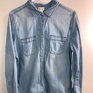 Denim button up flannel